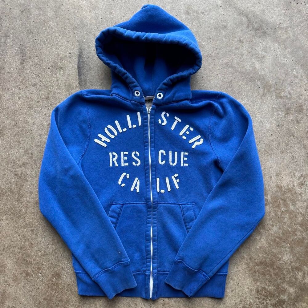 Hollister-co Women's Blue Hoodie